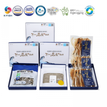 [마산어시장 동해상회] 건어명가 명품 3종세트 특품(저염도멸치, 한번 더 구운 육수멸치, 국산마리아귀포)
