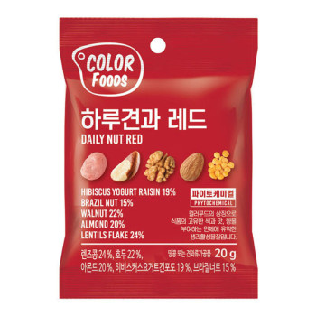 [컬러푸드] 매일매일 골라먹는 하루견과 레드 200g(20g*10봉) * 3봉