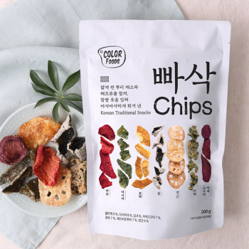 [컬러푸드] 고소한 영양간식_채소과자_빠삭칩 200g * 2봉