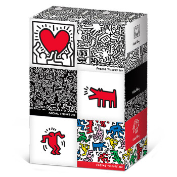 한예지 키스해링 ROYAL 오리지널 미용티슈 250매 6입 (1,2,3,4,8팩 선택 구성)