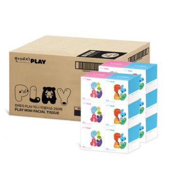 한예지 PLAY 미용티슈 250매 12입 1박스