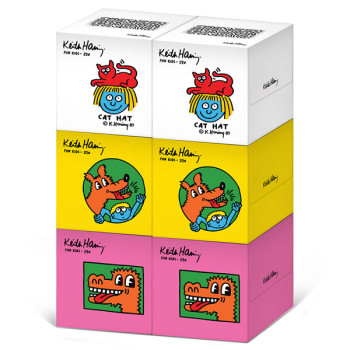 한예지 키스해링 KIDS 미용티슈 230매 6입 (1,2,3,4,8팩 선택 구성)