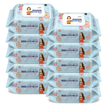 한예지 EDITION 볼륨앤소프트 물티슈 캡형 100매 (10팩,20팩 선택 구성)