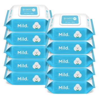 한예지 HU 물티슈 캡형 100매 (10팩,20팩 선택 구성)