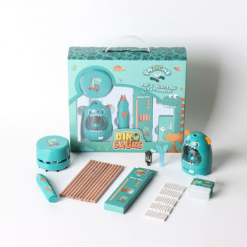 [디노사우루스] 자동 연필깎이 필기도구 풀세트