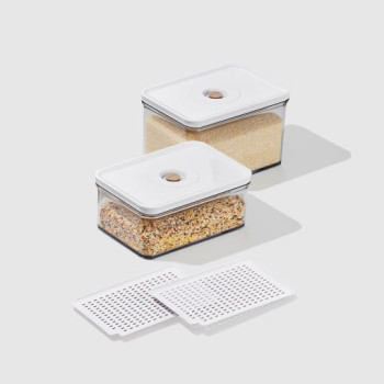 [로이첸] 아이바큠 진공 밀폐용기 자이언트 4종세트/진공쌀통(실러 미포함)