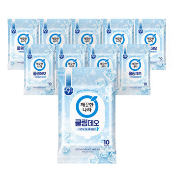 깨끗한나라 페퍼민트 쿨링 데오티슈 10매  (10팩,20팩,50팩 선택 구성)
