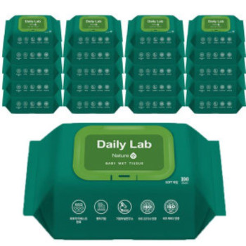붕어빵 데일리랩 네이쳐 수 물티슈 100매 x 20팩