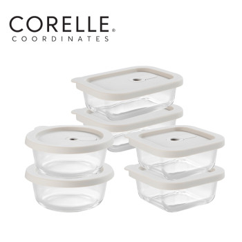 [코렐] 코디네이츠 실리콘 유리 밀폐용기 혼합 6종