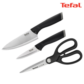 [테팔] 키친웨어 아이스 포스 주방 가위 + 컴포트 주방칼 세트 식도 15cm + 과도 9cm