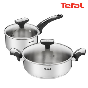 [테팔] 팬&냄비 IH 뉴이모션 2종세트 (편수냄비 16cm + 전골냄비 24cm)