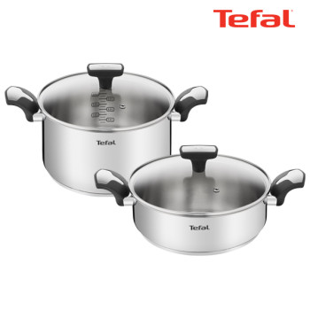 [테팔] 팬&냄비 IH 뉴이모션 2종세트 (양수냄비 24cm + 전골냄비 24cm)