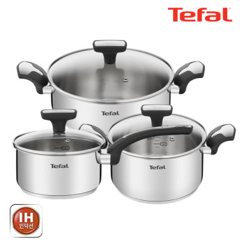 [테팔] 팬&냄비 IH 뉴이모션 3종세트 (편수냄비 16cm + 양수냄비 20cm + 전골냄비 24cm)