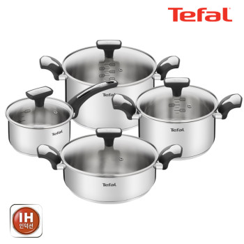 [테팔] 팬&냄비 IH 뉴이모션 4종세트 (편수냄비 16cm + 양수냄비 20cm + 24cm + 전골냄비 24cm)
