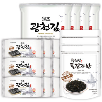 [원조광천김]도시락김5g 9봉+전장김25g 4봉+김자반 3봉