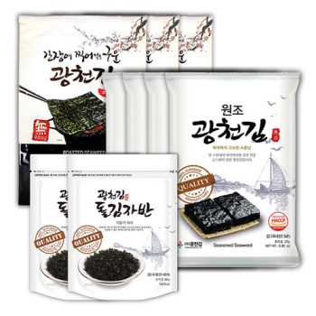 [원조광천김]구운 무조미김10g 3봉+전장김25g 4봉+김자반 2봉