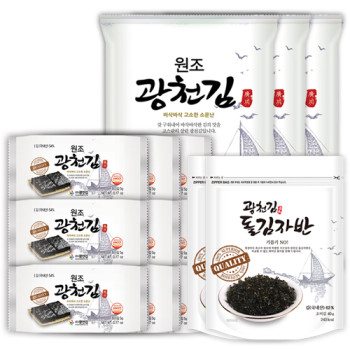 [원조광천김]도시락김5g 15봉+김자반 2봉