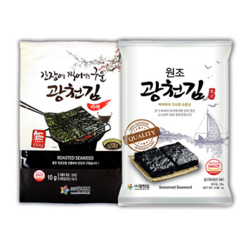 [원조광천김]구운 무조미김10g 3봉+전장김25g 3봉