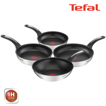 [테팔] 팬&냄비 인덕션 스테인리스 스틸 뉴 이모션 4종세트 (프라이팬 18cm + 24cm + 28cm + 볶음팬 28cm)