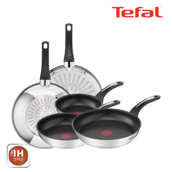 [테팔] 팬&냄비 인덕션 스테인리스 스틸 뉴 이모션 5종세트 (프라이팬 18cm + 20cm + 24cm + 28cm + 볶음팬 28cm)