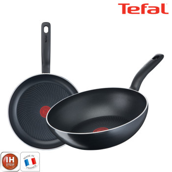 [테팔] 팬&냄비 인덕션 스타트이지 2종세트 (프라이팬 24cm + 볶음팬 28cm)