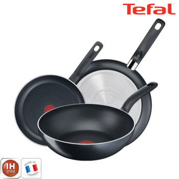 [테팔] 팬&냄비 인덕션 스타트이지 3종세트 (프라이팬 24cm + 32cm + 볶음팬 28cm)