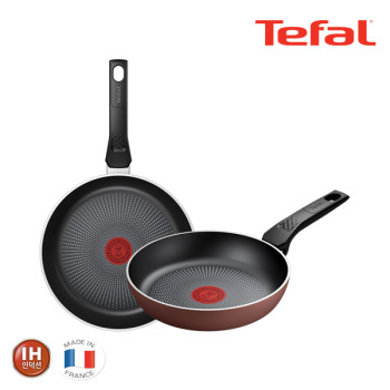 [테팔] 팬&냄비 PTFE IH 뉴 셰프터치 2종세트 (프라이팬 20cm + 24cm)