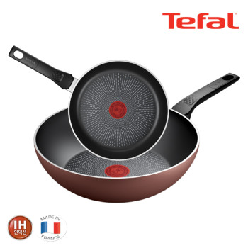 [테팔] 팬&냄비 PTFE IH 뉴 셰프터치 2종세트 (프라이팬 20cm + 볶음팬 28cm)