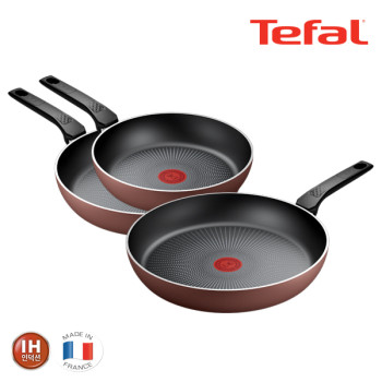 [테팔] 팬&냄비 PTFE IH 뉴 셰프터치 3종세트 (프라이팬 20cm + 24cm + 30cm)