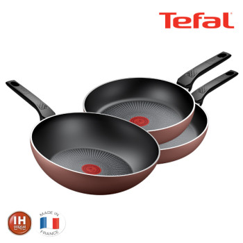 [테팔] 팬&냄비 PTFE IH 뉴 셰프터치 3종세트 (프라이팬 20cm + 24cm + 볶음팬 28cm)