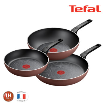 [테팔] 팬&냄비 PTFE IH 뉴 셰프터치 3종세트 (프라이팬 20cm + 30cm + 볶음팬 28cm)