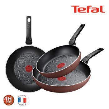 [테팔] 팬&냄비 PTFE IH 뉴 셰프터치 3종세트 (프라이팬 24cm + 30cm + 볶음팬 28cm)