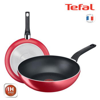 [테팔] 팬&냄비 IH 인덕션 스타트앤쿡 2종세트 (프라이팬 24cm + 볶음팬 28cm)