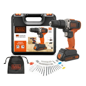 [블랙앤데커] 20V 무선 충전 햄머드릴 드라이버 EBCD704K