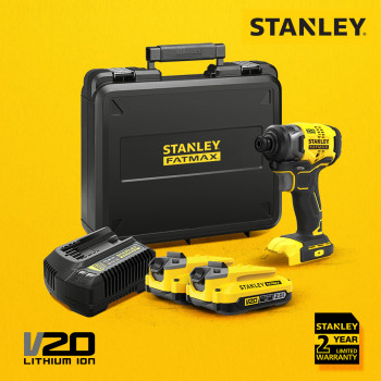 [스탠리] 20V MAX 브러쉬리스 임팩드라이버 풀세트 (배터리2개) SBI810D2K