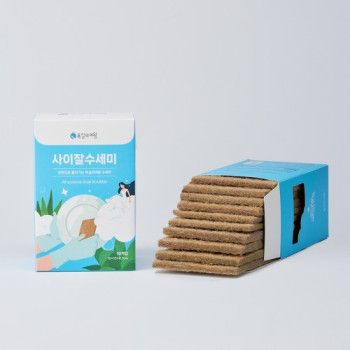 [욕실의여왕] 제로웨이스트 천연 단면 수세미 10개입