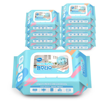 [청소포 & 행주티슈] 세균닦는 클리어 행주티슈 70매 x 10팩