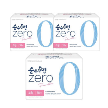 깨끗한나라 순수한면 제로 소형 18P x 3팩