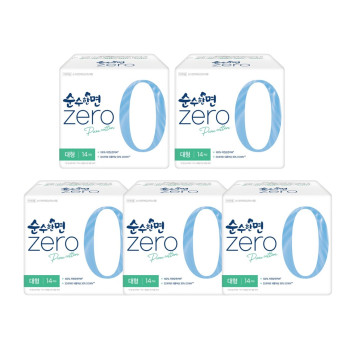 깨끗한나라 순수한면 제로 대형 14P x 5팩