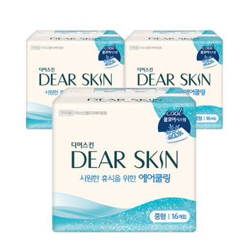 깨끗한나라 디어스킨 에어쿨링 중형(16P) x 3팩