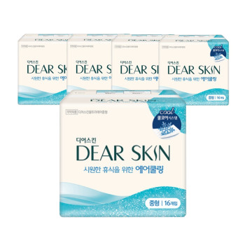 깨끗한나라 디어스킨 에어쿨링 중형(16P) x 5팩