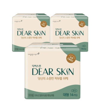 깨끗한나라 디어스킨 에어엠보 대형(14P) x 3팩