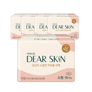 깨끗한나라 디어스킨 에어엠보 소형(18P) x 5팩