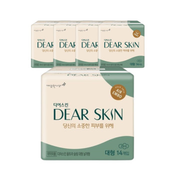 깨끗한나라 디어스킨 에어엠보 대형(14P) x 5팩
