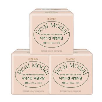 깨끗한나라 디어스킨 리얼모달 대형(14P) x 3팩