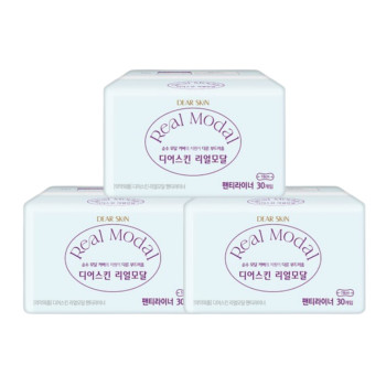 깨끗한나라 디어스킨 리얼모달 팬티라이너(30P) x 3팩