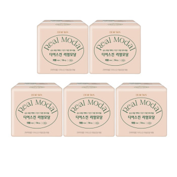 깨끗한나라 디어스킨 리얼모달 대형(14P) x 5팩