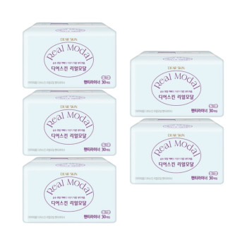 깨끗한나라 디어스킨 리얼모달 팬티라이너(30P) x 5팩