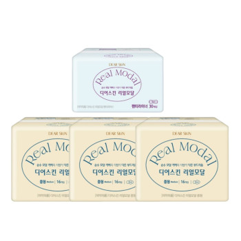 깨끗한나라 디어스킨 리얼모달 중형(16P) 3팩+팬티라이너(30P) 1팩