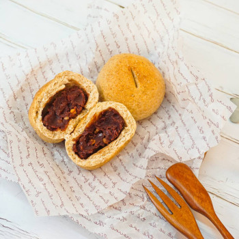 [뚝섬협동조합] 100% 국내산 발아 통밀로 만든 비건 통밀빵 미니팥빵 2개